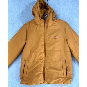Billabong Adventure Division Puffer Jacket Men's M (Fits S/M) Hooded Burnt Orang